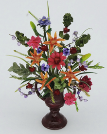 Dollshouse Miniature 12th scale Formal Floral Arrangement (image for) Dollshouse Miniature 12th scale Formal Floral Arrangement